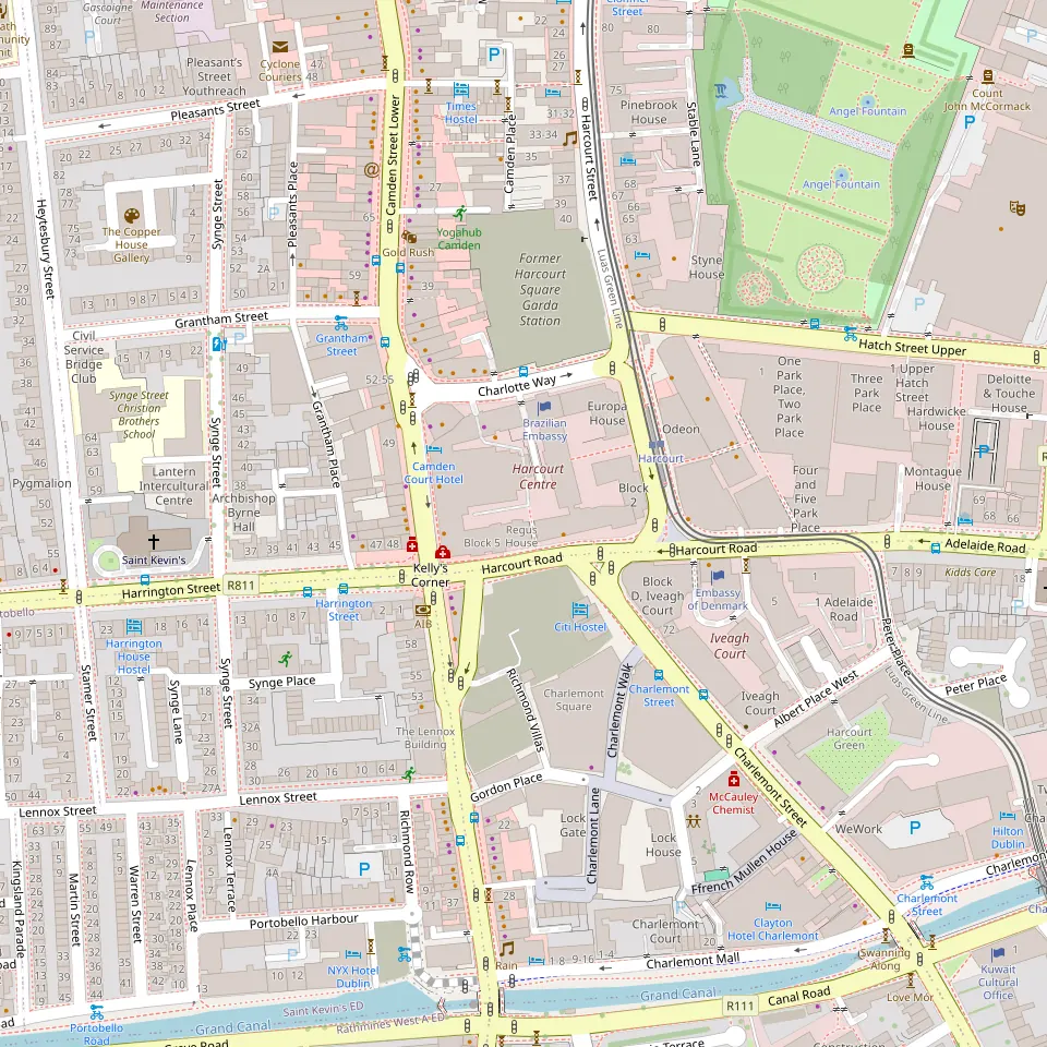 Map showing Regus House, Harcourt Centre